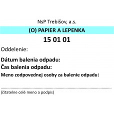 Etiketa - PAPIER 15 01 01 Trebišov Etiketa - PAPIER 15 01 01 Trebišov